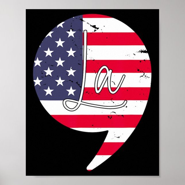 Poster Funny Kamala Harris 2024 Président Comma La Americ (Devant)