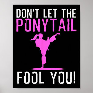 Poster Funny Karate Design Pour Femmes Filles Karate Kick