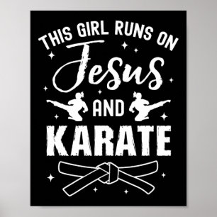 Poster Funny Karate Design Pour Filles Femmes Karaté Mart