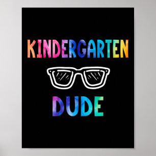 Poster Funny Kids Rainbow Retour À L'École Hello Kinderga