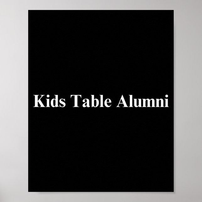 Poster Funny Kids Table Alumni Thanksgiving Novelty Humor (Devant)