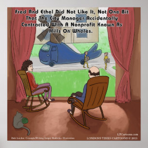 Poster Funny Mills On Whales