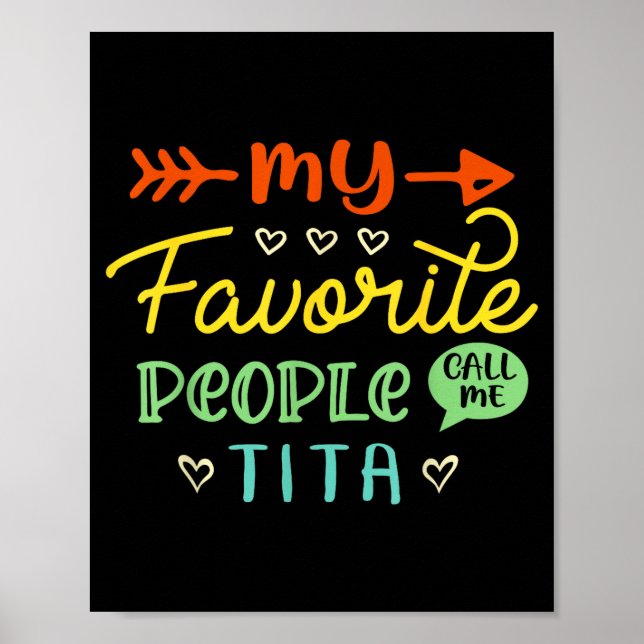 Poster Funny Mother's Day Gift My Favorite People Call Me (Devant)