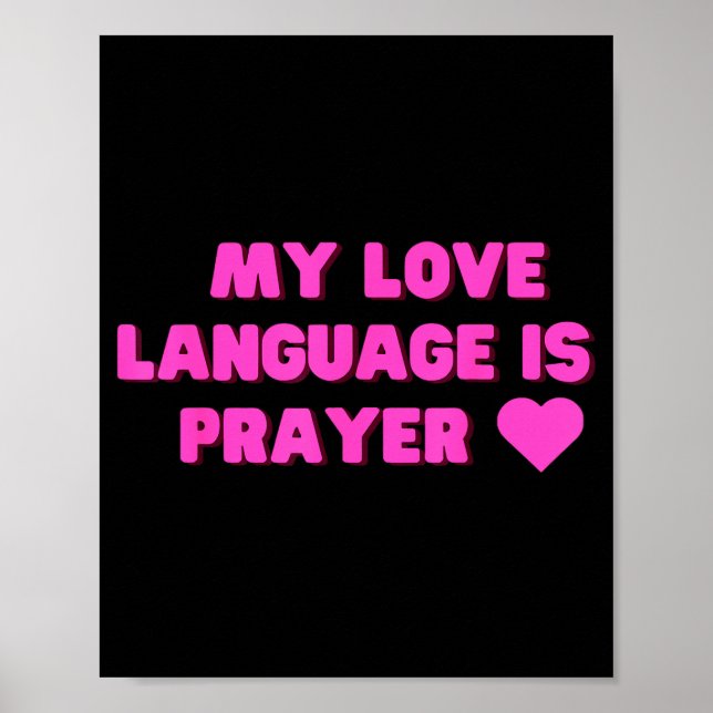 Poster Funny My Love Language Is Prayer Jesus Christian  (Devant)