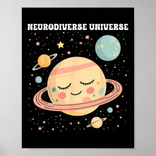 Poster Funny Neurodiversité Universe Spirituel Enseignant