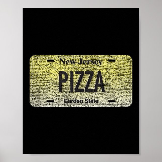 Poster Funny Nj State Vanity License Plate Zza  (Devant)