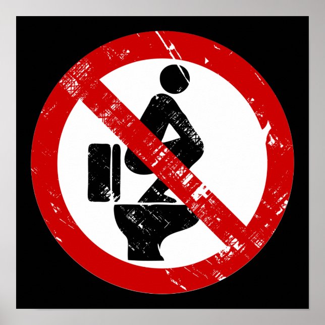 Poster Funny NO Feet sur le siège ⚠ signe thaï ⚠ (Devant)