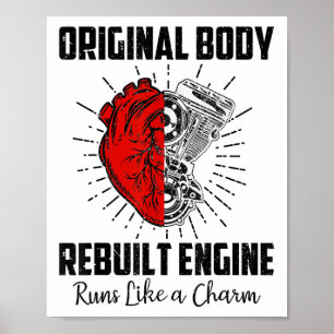 Poster Funny Open Heart Chirurgie Récupération Survivant 