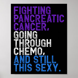 Poster Funny Pancreatic Cancer Fighter Chemo Inspecteur p