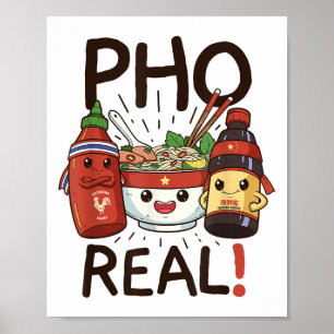 Poster Funny Pho Threads Co. Fun Vietnamese Pho Noodle So