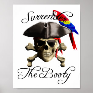 Poster Funny Pirate abandonner le bottin