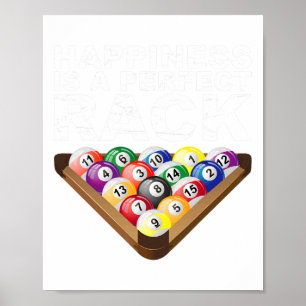 Poster Funny Pool Snooker Parfait Rack Billard 8