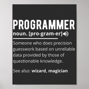 Poster Funny Programmer Code Developer Meaning Definition