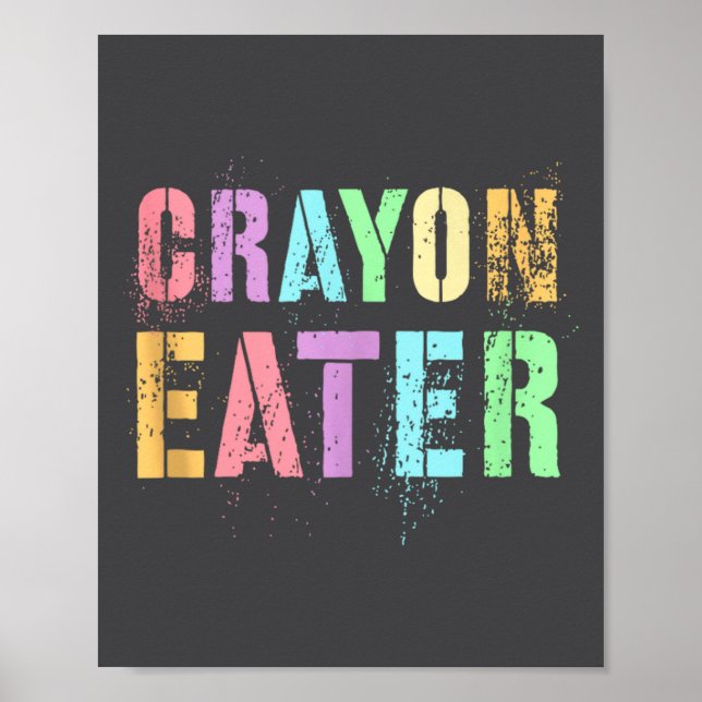 Poster Funny Proud Crayon Eater Military Veteran Dad Offi (Devant)