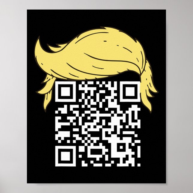 Poster Funny Qr Président Trump Dance Code 2 (Devant)