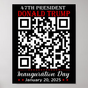Poster Funny Qr Président Trump Dance Code Inauguration D