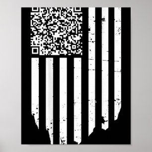 Poster Funny Qr Scan Code Président Trump 4547 Trump Danc