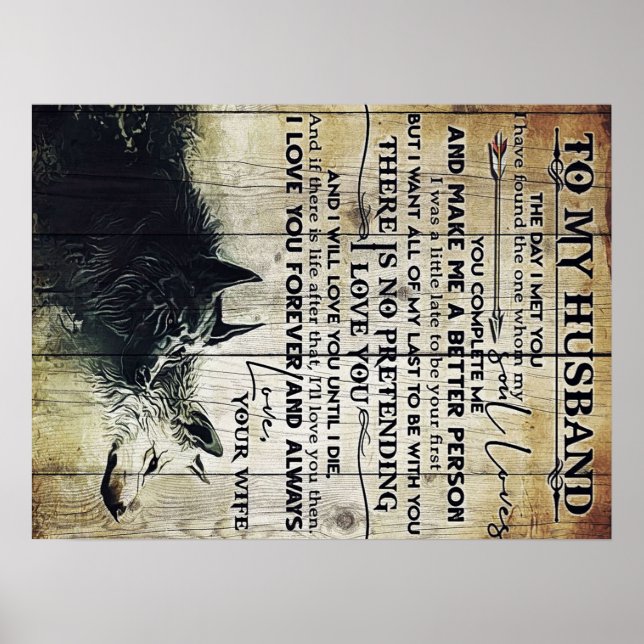 Poster Funny Quotes to Husband | Present for Husband | (Devant)