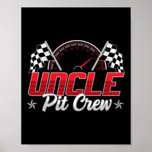 Poster Funny Race Voiture Anniversaire Fête Course Famill