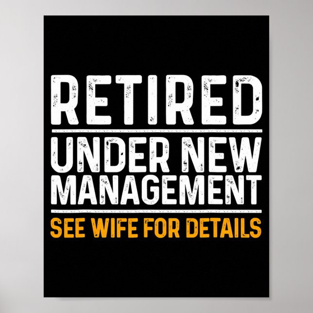 Poster Funny Retirement Design Men Dad Retiring Party  (Devant)