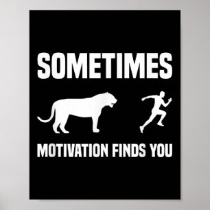 Poster Funny Running Chemise Sport Runner Tiger Motivatio