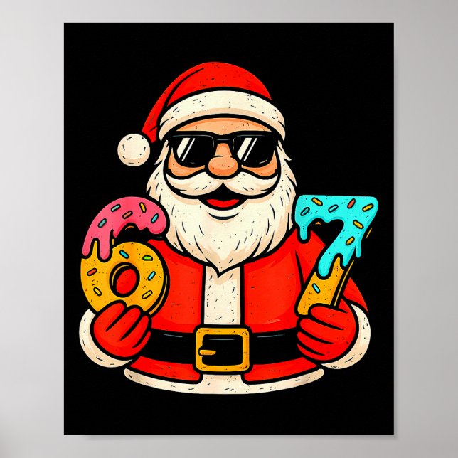Poster Funny Santa 67 Ice Cream Drip Christmas Xmas Teens (Devant)
