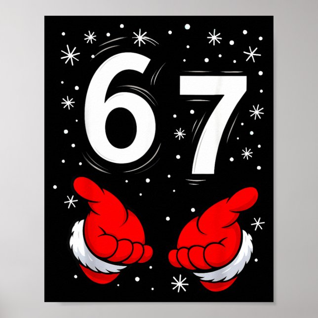 Poster Funny Santa 6 7 Meme Six Seven Christmas 67 Italia (Devant)