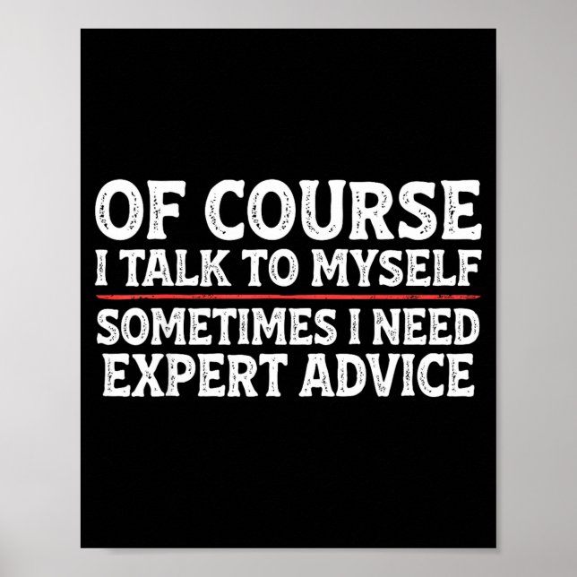 Poster Funny Sarcastic Dad Joke Grandpa Of Course I Talk  (Devant)