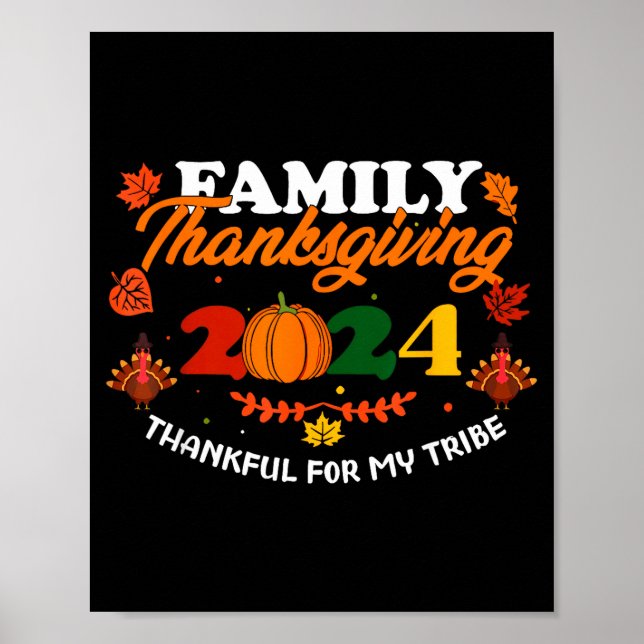 Poster Funny Saying Quote Gift Family Thanksgiving 2024 T (Devant)