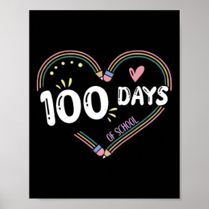 Poster Funny School Boys Girls Enfants 100 Jours D'École