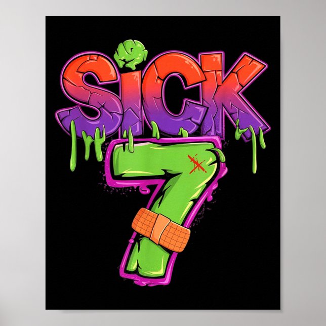 Poster Funny Sick Seven 67 Funny Meme Sick Of 7  (Devant)