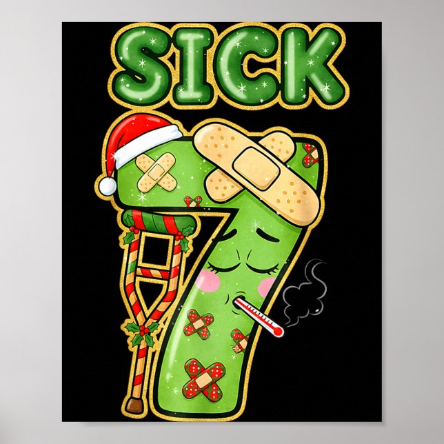 Poster Funny Sick Seven Meme 67 Six Seven Santa Hat Chris (Devant)