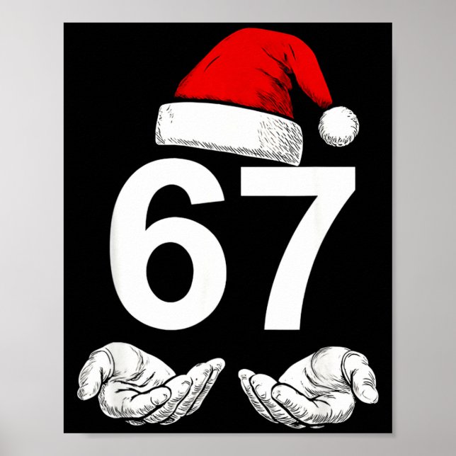 Poster Funny Six Seven 6 7 Meme Gen Alpha Slang Christmas (Devant)