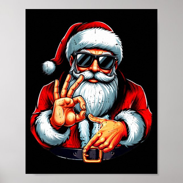 Poster Funny Six Seven 6 7 Meme Santa Christmas Shirt Men (Devant)