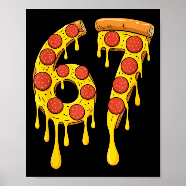 Poster Funny Six Seven Zza 67 Number  (Devant)
