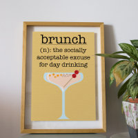 Funny Social Brunch Boire Citation Typographie