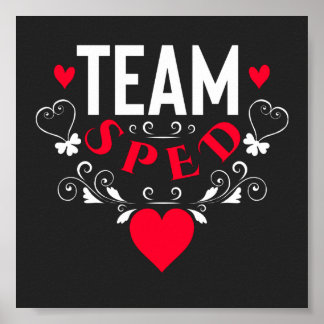 Poster Funny Team Sped Decorative Ornamental