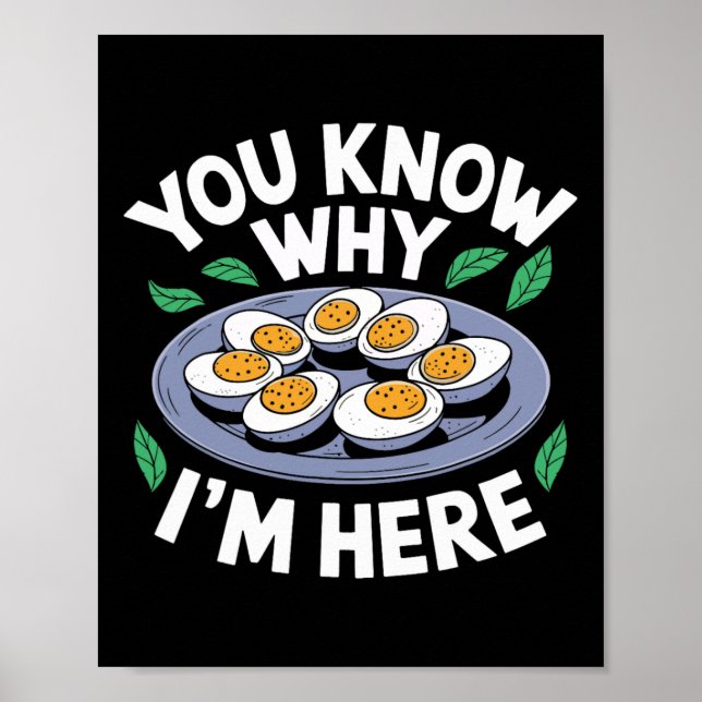 Poster Funny Thanksgiving Dinner You Know Why I'm Here Re (Devant)