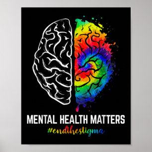 Poster Funny Tie Dye Fin de la Stigma Mental Health