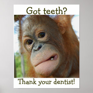 Poster Funny Tooth Gratitude - demande spéciale