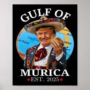 Poster Funny Trump Chemise Golfe De Murica Est 2025 Trump