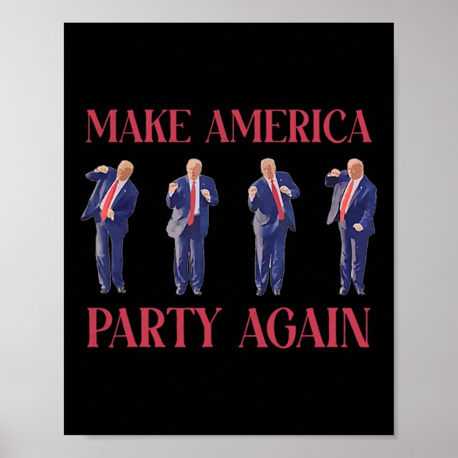 Poster Funny Trump Dancing  (Devant)