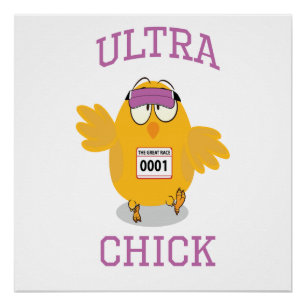 Poster Funny Ultra Chick Runner