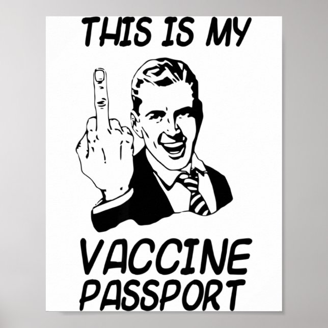 Poster Funny Vaccine Prt Vaccination Fully Vaccinate  (Devant)