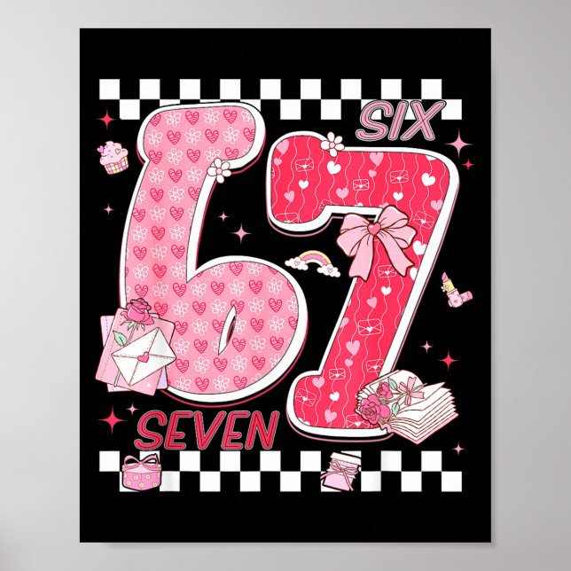 Poster Funny Valentine 67 Six Seven Meme Nk Bow Boy Girl  (Devant)