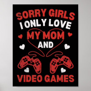 Poster Funny Valentines Day Pour Garçons Jeux Vidéo Enfan