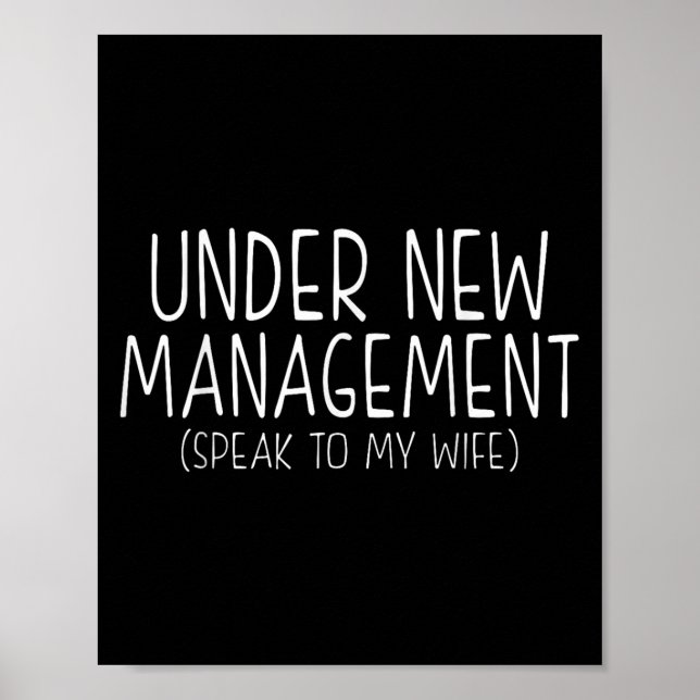 Poster Funny Wedding Saying New Husband Humor Quote, Newl (Devant)