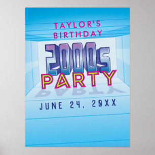 Poster für 2000er-Party-Thema