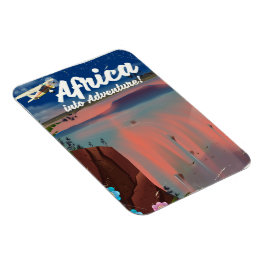 Poster für afrikanische Wasserfälle Magnet