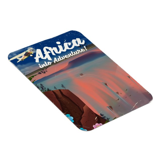 Poster für afrikanische Wasserfälle Magnet (Rechte Seite)